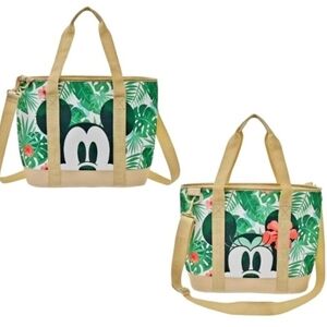 Disney Mickey and Minnie Mouse Tropical Tiki Cooler Bag Tote Insulated Crossbody